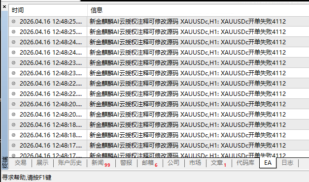 金麒麟开单失败4112交易的工具|外汇EA|外汇论坛|MT4指标|MT5软件|EA源码|MQL编程|跟单系统|马丁格尔|狼行天下|财经东北路|ctrader|蜡烛图技术|外汇知识|自动化交易1mt5